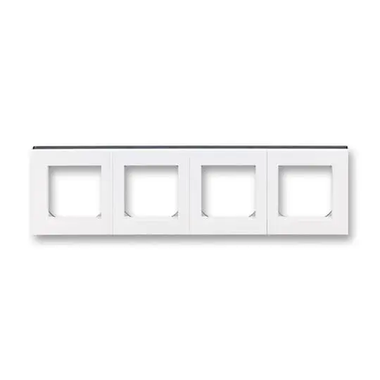 3901H-A05040 62  Rámeček pro elektroinstalační přístroje, čtyřnásobný, bílá / kouřová černá
